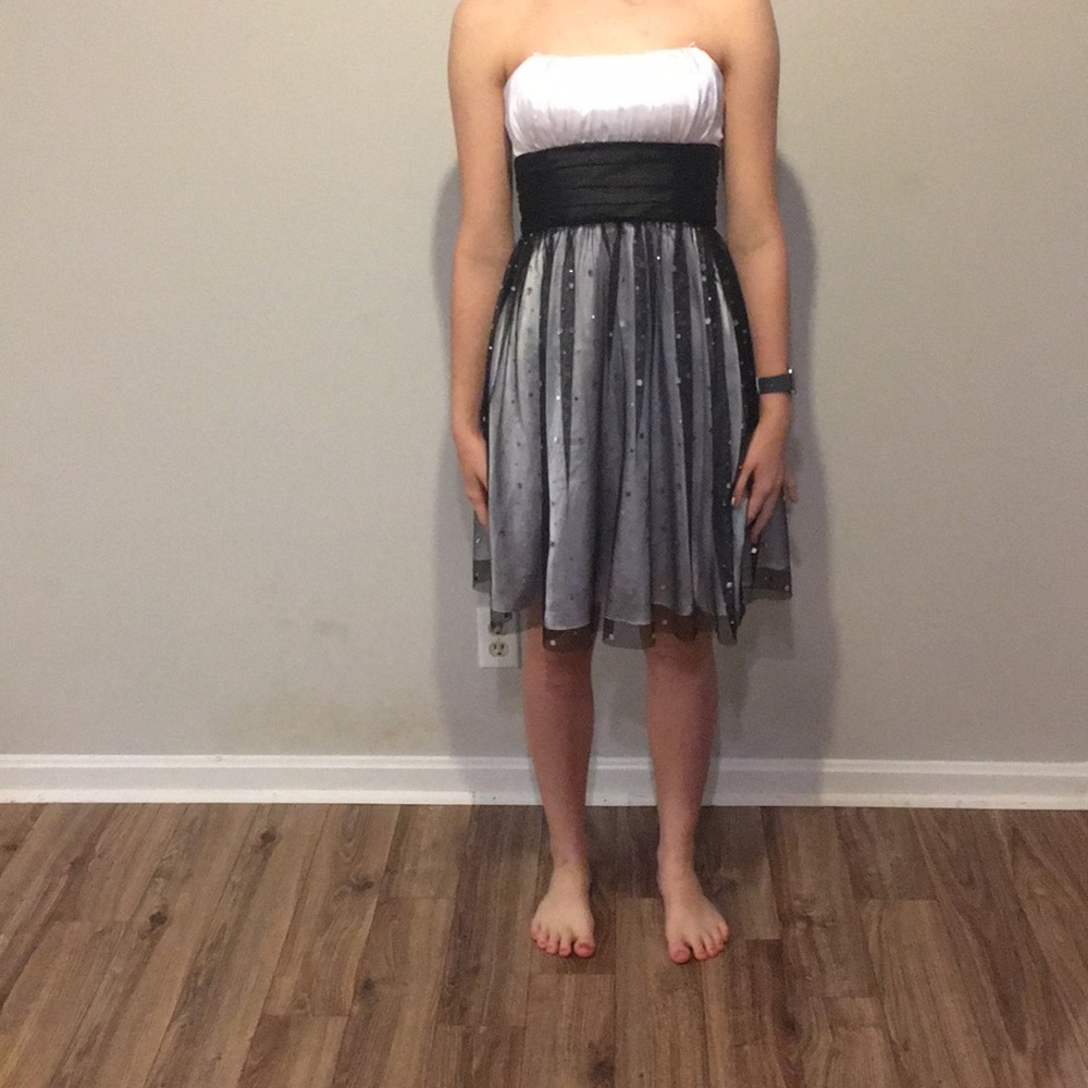 Black and white sparkly dress
